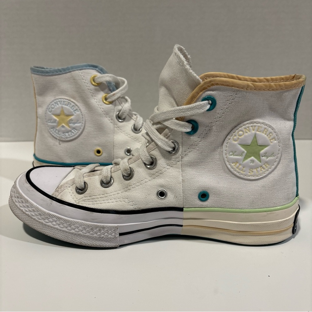 Converse Chuck 70 High White Pack Chambray Blue Men 5/Women 7 RARE